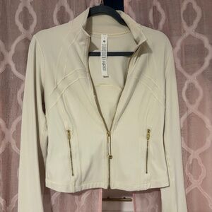 Cream and Gold Lululemon Define Jacket